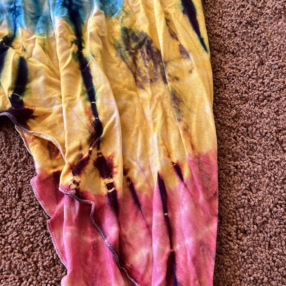 Worn once. Pendulum Usa tie dye sleeveless uneven hem long top - Picture 2 of 5